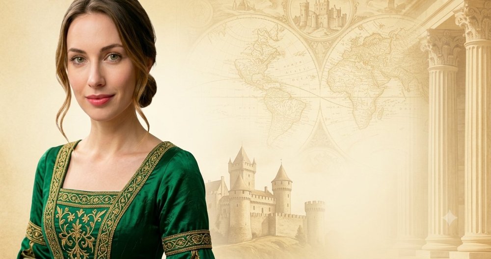 Evie, host of the Evie vs History immersive history channel